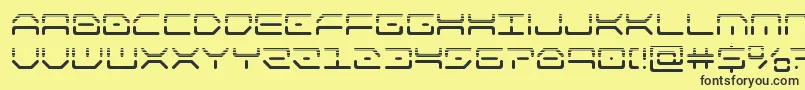 kaylonhalf-fontti – mustat fontit keltaisella taustalla