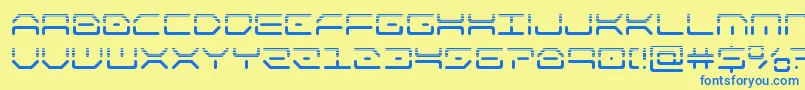 kaylonhalf-fontti – siniset fontit keltaisella taustalla