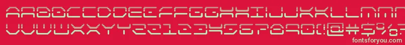 kaylonhalf-fontti – vihreät fontit punaisella taustalla