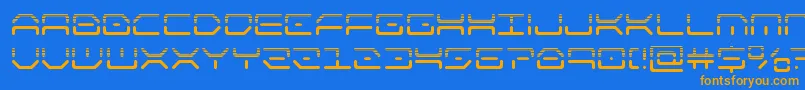 Шрифт kaylonhalf – оранжевые шрифты на синем фоне