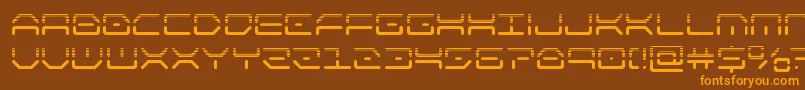 kaylonhalf-Schriftart – Orangefarbene Schriften auf braunem Hintergrund
