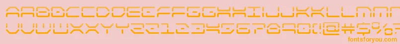 フォントkaylonhalf – オレンジの文字がピンクの背景にあります。
