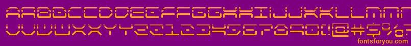 kaylonhalf-Schriftart – Orangefarbene Schriften auf violettem Hintergrund