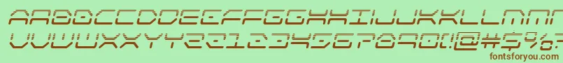 kaylonhalfital Font – Brown Fonts on Green Background