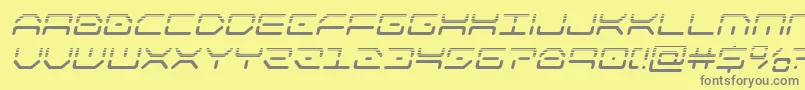 kaylonhalfital-Schriftart – Graue Schriften auf gelbem Hintergrund