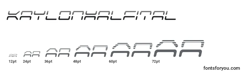 Kaylonhalfital Font Sizes