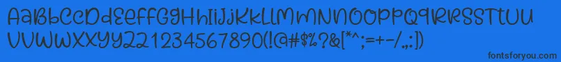 フォントKaylonick Font by Situjuh 7NTypes – 黒い文字の青い背景