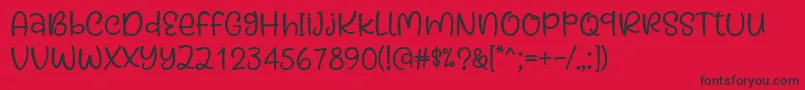 Kaylonick Font by Situjuh 7NTypes Font – Black Fonts on Red Background