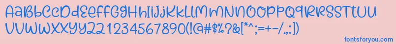 Kaylonick Font by Situjuh 7NTypes Font – Blue Fonts on Pink Background