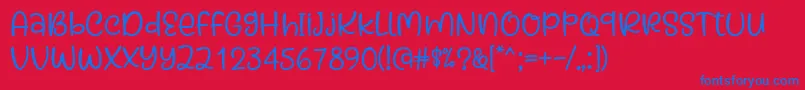Kaylonick Font by Situjuh 7NTypes Font – Blue Fonts on Red Background