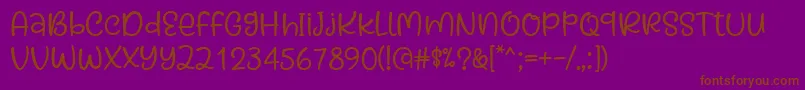 Fonte Kaylonick Font by Situjuh 7NTypes – fontes marrons em um fundo roxo