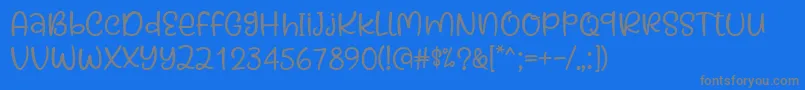 フォントKaylonick Font by Situjuh 7NTypes – 青い背景に灰色の文字