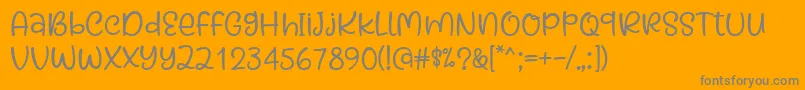 Kaylonick Font by Situjuh 7NTypes-Schriftart – Graue Schriften auf orangefarbenem Hintergrund