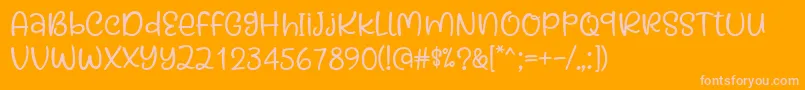 Kaylonick Font by Situjuh 7NTypes Font – Pink Fonts on Orange Background