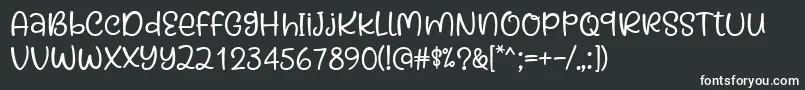 フォントKaylonick Font by Situjuh 7NTypes – 黒い背景に白い文字