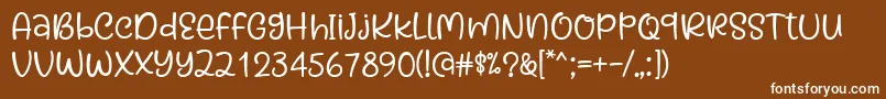 Kaylonick Font by Situjuh 7NTypes Font – White Fonts on Brown Background