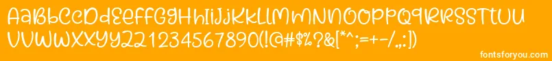 Kaylonick Font by Situjuh 7NTypes Font – White Fonts on Orange Background