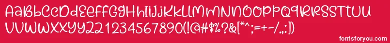 フォントKaylonick Font by Situjuh 7NTypes – 赤い背景に白い文字