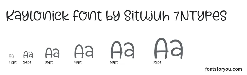 Größen der Schriftart Kaylonick Font by Situjuh 7NTypes
