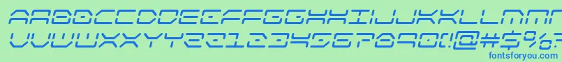 kaylonital Font – Blue Fonts on Green Background