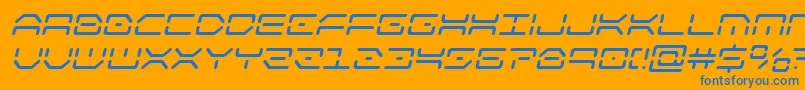 kaylonital Font – Blue Fonts on Orange Background