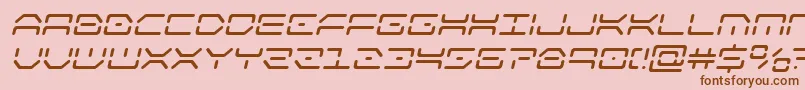 kaylonital Font – Brown Fonts on Pink Background