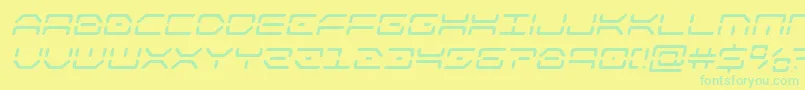kaylonital Font – Green Fonts on Yellow Background
