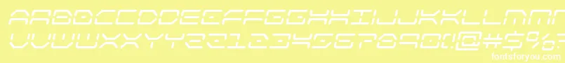 フォントkaylonital – 黄色い背景に白い文字