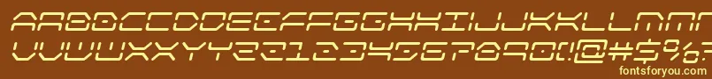 kaylonital Font – Yellow Fonts on Brown Background