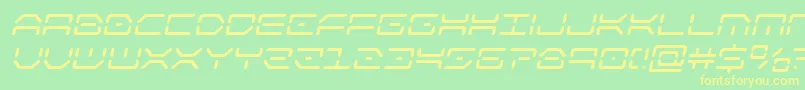 kaylonital Font – Yellow Fonts on Green Background
