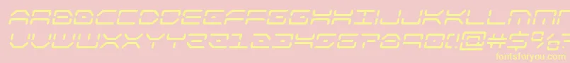 kaylonital Font – Yellow Fonts on Pink Background