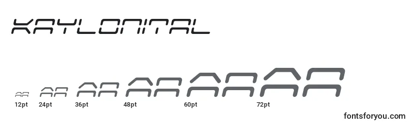 Kaylonital Font Sizes