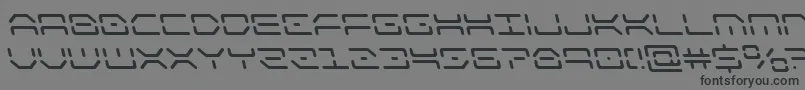 フォントkaylonleft – 黒い文字の灰色の背景