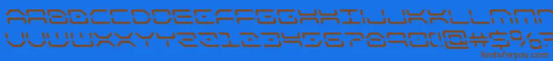 kaylonleft Font – Brown Fonts on Blue Background