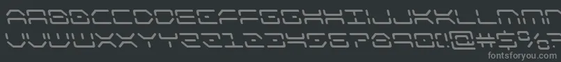 フォントkaylonleft – 黒い背景に灰色の文字