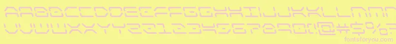 Czcionka kaylonleft – różowe czcionki na żółtym tle