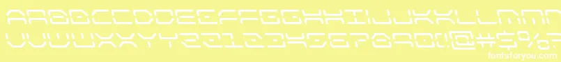 フォントkaylonleft – 黄色い背景に白い文字