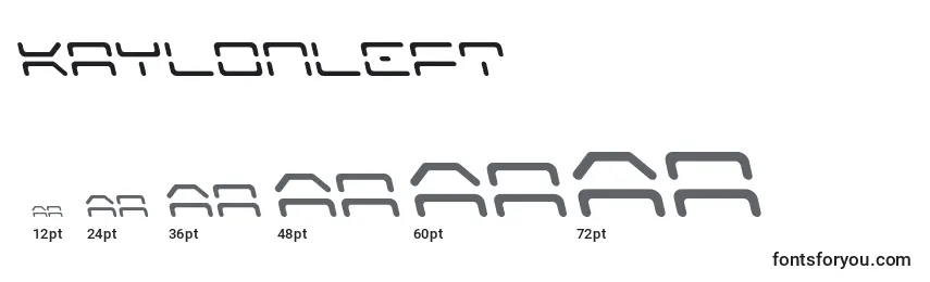 Kaylonleft Font Sizes