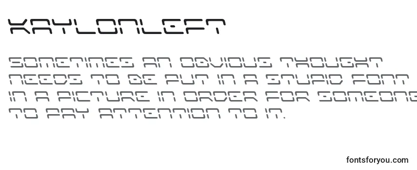 Обзор шрифта Kaylonleft