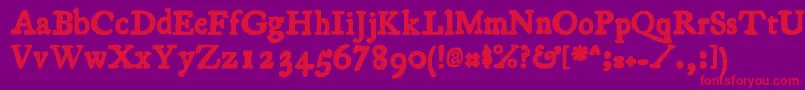 Essays1743 ffy Font – Red Fonts on Purple Background