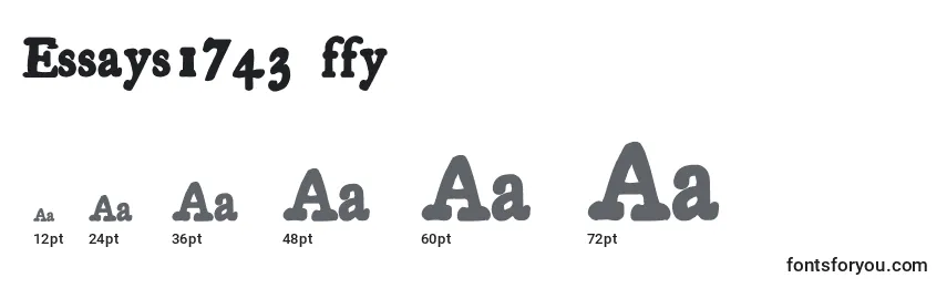 Размеры шрифта Essays1743 ffy