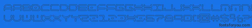 kaylonout Font – Black Fonts on Blue Background