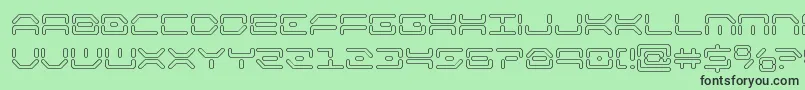 kaylonout Font – Black Fonts on Green Background