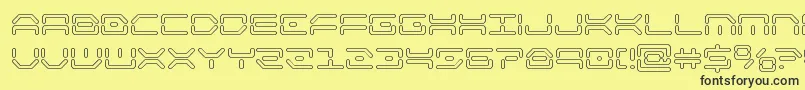 kaylonout Font – Black Fonts on Yellow Background
