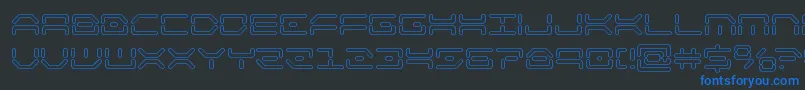kaylonout Font – Blue Fonts on Black Background