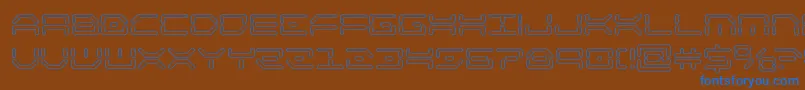 kaylonout Font – Blue Fonts on Brown Background
