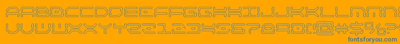 kaylonout Font – Blue Fonts on Orange Background