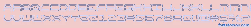 kaylonout Font – Blue Fonts on Pink Background