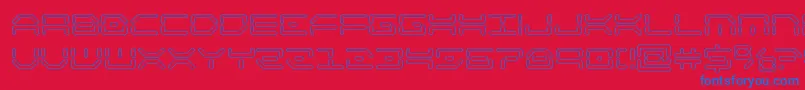 kaylonout Font – Blue Fonts on Red Background