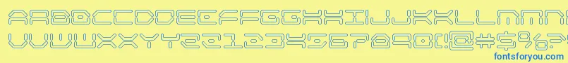 kaylonout Font – Blue Fonts on Yellow Background